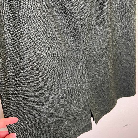 Loft Black Gray Wool Blend Skirt 12 - Picture 8 of 10